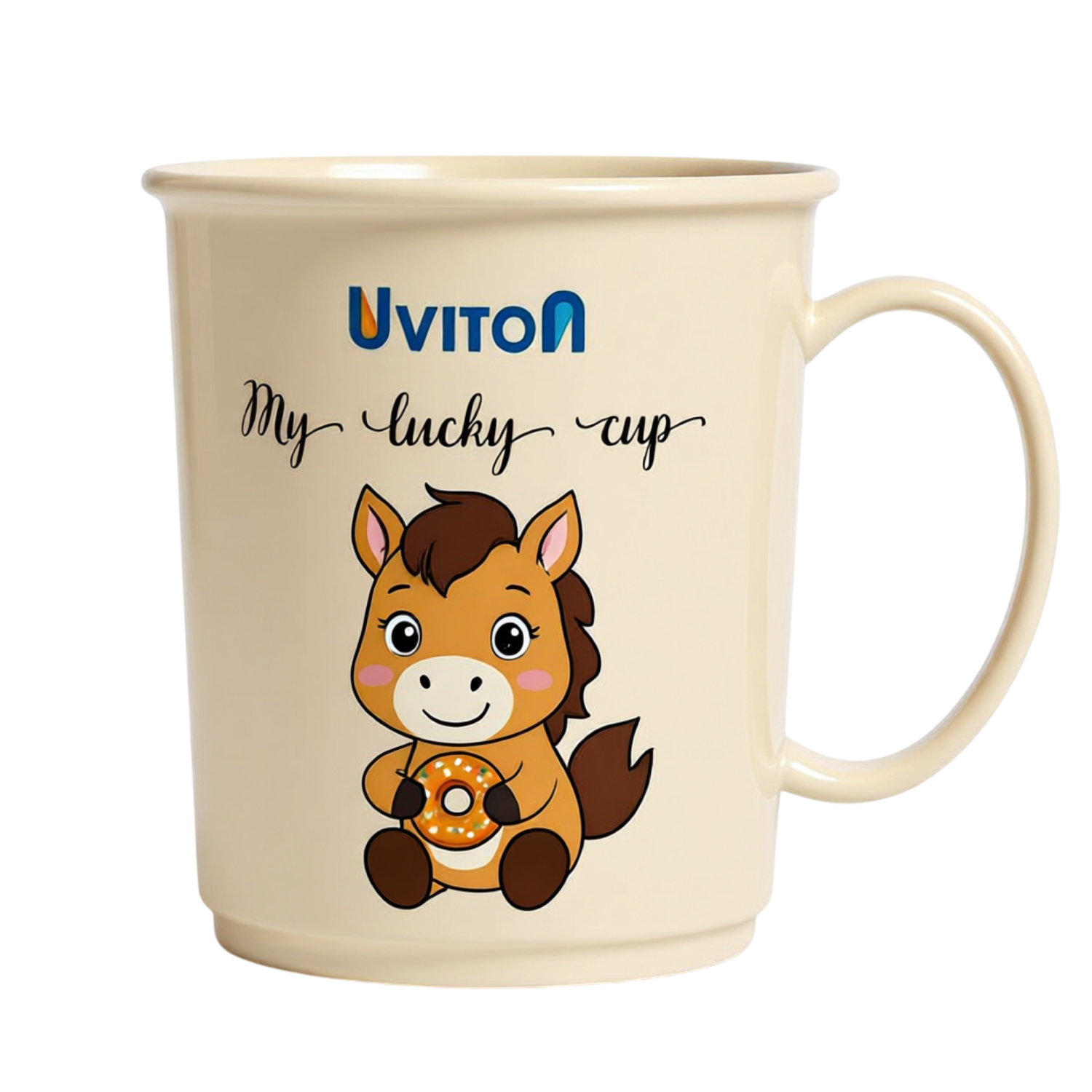 Кружка с ручкой для самостоятельного питья (бежевая) Кружка с ручкой для самостоятельного питья (бежевая)